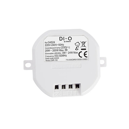 DIO CONNECTED HOME Myfox Module variateur intensité éclairage 200W Blanc