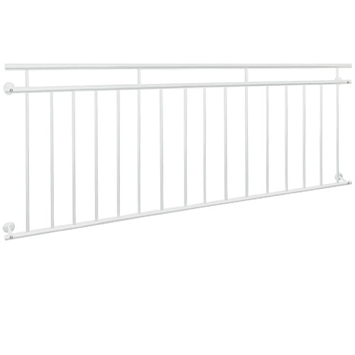 ECD Germany Garde-corps balcon blanc 225x90 cm