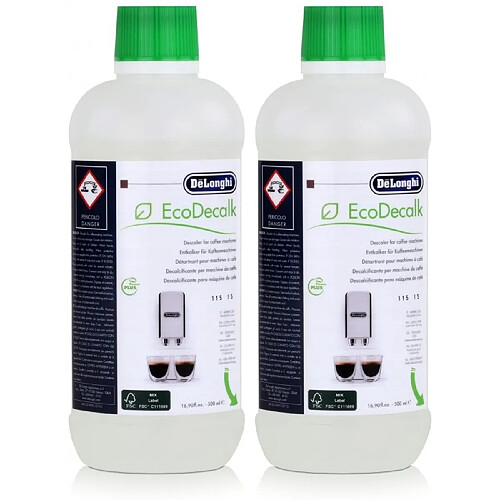 Delonghi détartrant pour cafetière - Lot de 2 x 500 ml