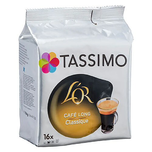 Tassimo dosettes café L'Or long classique - 16 dosettes