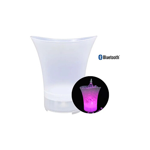 Jardindeco Seau à glace Bluetooth LED