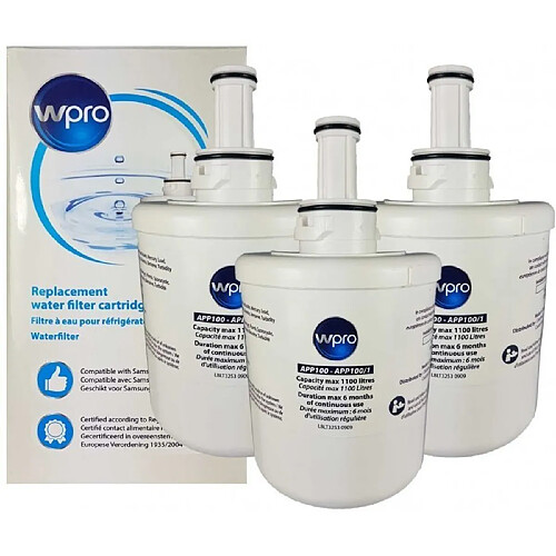 Wpro filtre à eau réfrigérateur - Lot de 3