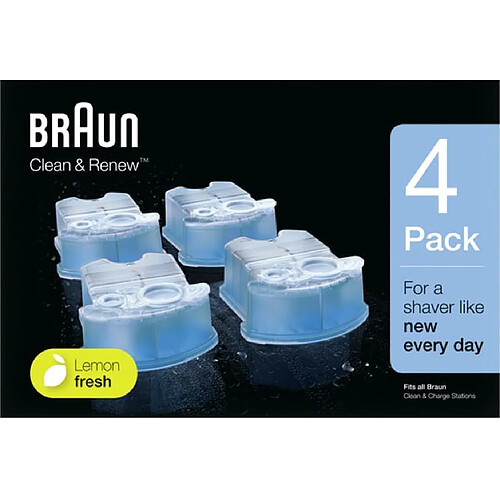 Braun recharges nettoyant rasoir électrique - 4 pièces