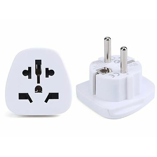 Urban factory Adaptateur secteur voyage universel monde vers Europe - Blanc
