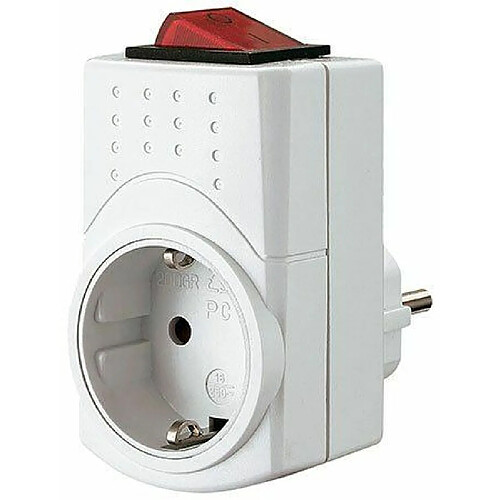 Adaptateur secteur avec interrupteur, 1 prise