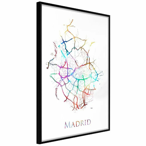 Paris Prix City Map Madrid Colour - Noir