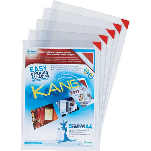 Tarifold Poches murales A4 - Sachet de 5