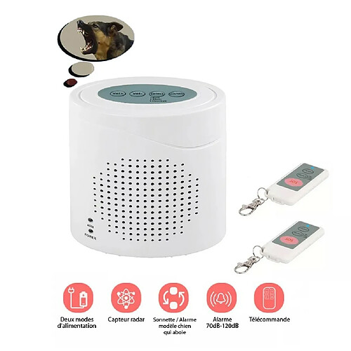 Chien Aboyeur Sans Fil - 2 Télécommandes