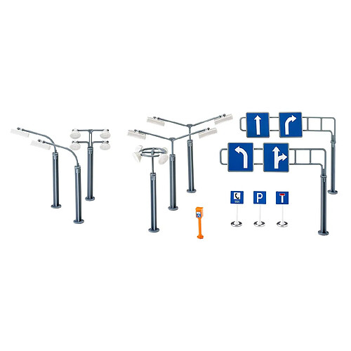 Siku panneaux et réverbères modélisme