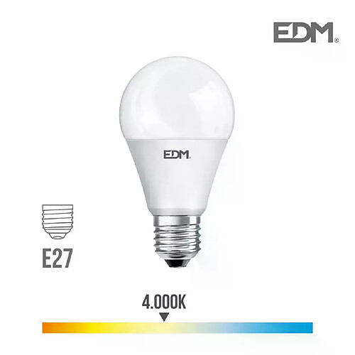 EDM Ampoule LED E27 10W Ronde A60 - Blanc Naturel