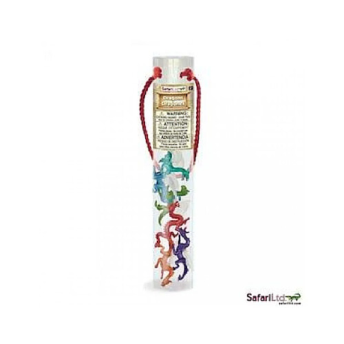 Safari figurines dragons en tube