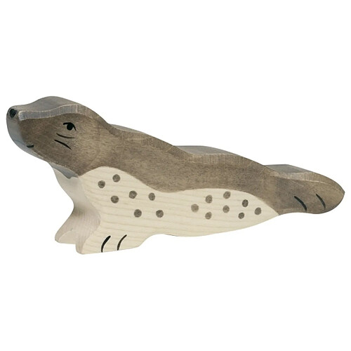 Holztiger Figurine phoque en bois - Bois clair