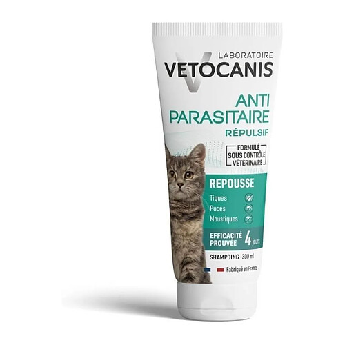 Vetocanis Shampooing Anti-Puces pour Chat - 300 ml