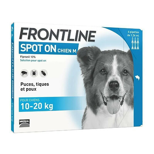Frontline Spot On 6 pipettes chien 10-20 kg
