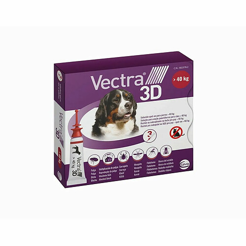 Ceva Pipette 3D XL chien 40 kg 3 unités