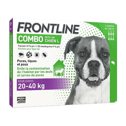 Frontline Combo 6 pipettes pour chien 20-40 kg