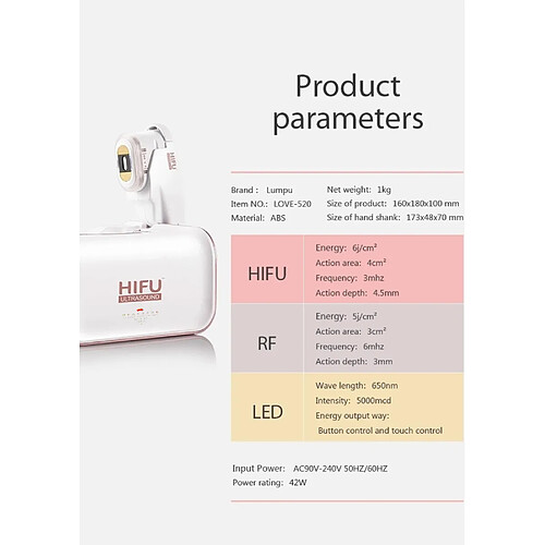 Drakefor appareil HIFU visage et cou