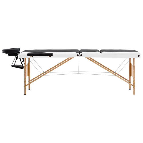 Helloshop26 Table de massage pliable 3 zones