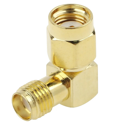 Wewoo Adaptateur RP-SMA Mâle Plaqué Or vers SMA