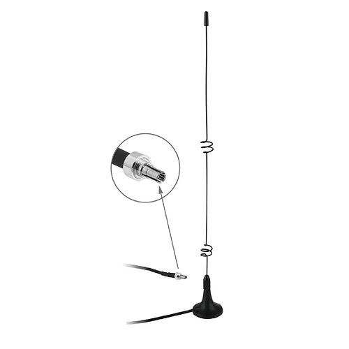 Wewoo Antenne Wifi Intérieure CRC9 5dbi 3G - Noir