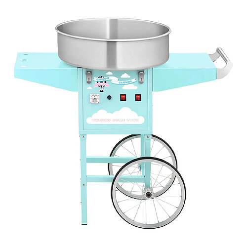 Helloshop26 Machine à barbe à papa avec chariot - Turquoise