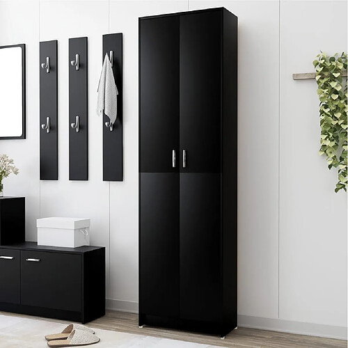 vidaXL Garde-robe de couloir Noir