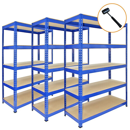Monstershop 3 Etagères Q-Rax Bleu 90 cm - Monster Racking