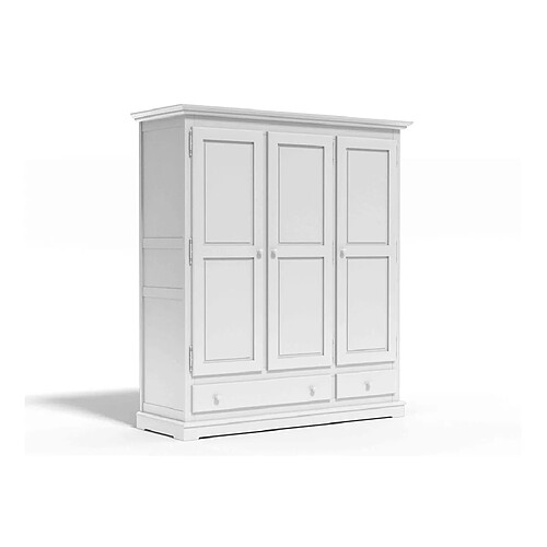 Decopin Armoire Ducie 3 portes - Blanc