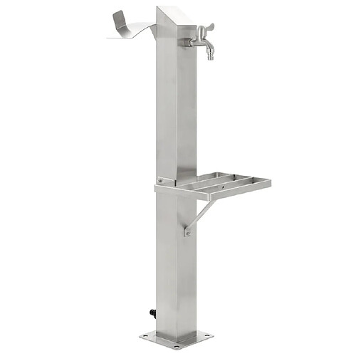 vidaXL Colonne à eau de jardin - Acier inoxydable