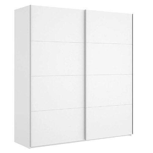 Pegane Armoire portes coulissantes - Blanc