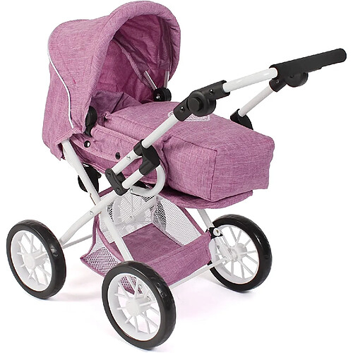Poussette combinée Leni Étoiles Violet pour poupée