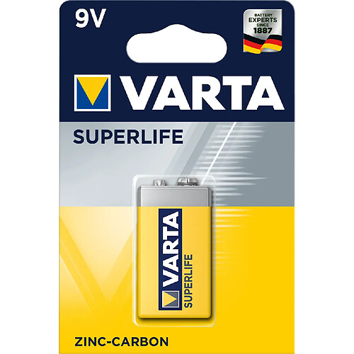 Varta pile 9V Superlife - Jaune