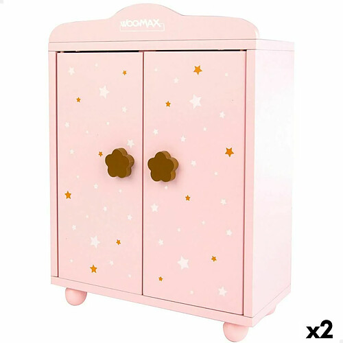 Woomax Armoire pour poupée - Rose