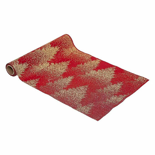 Chemin de table Sapin - Rouge et Or