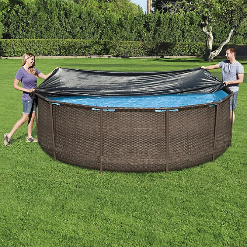 Bestway Couverture piscine Flowclear 366 cm - Anthracite