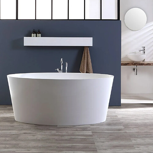 Kiamami valentina Baignoire îlot Veronica - 158 x 71,8 cm - Ovale - Blanc