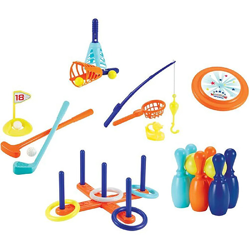 Ecoiffier coffret sport 6 en 1 - multicolore