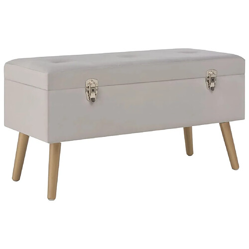 vidaXL Banc avec rangement 80 cm - Gris Velours