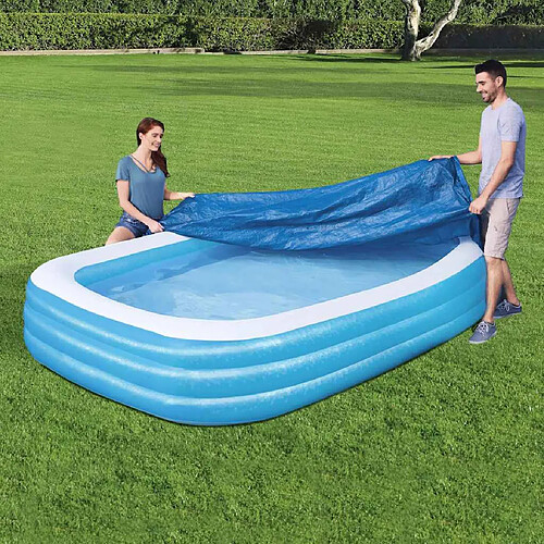 Bestway Couverture piscine Flowclear 305x183x56 cm - Bleu