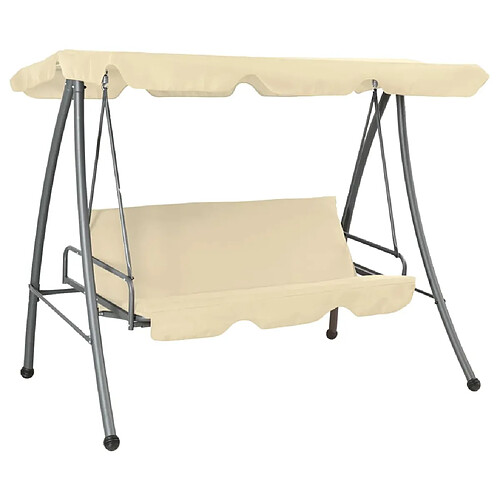 vidaXL Balancelle Extérieur - Blanc Sable