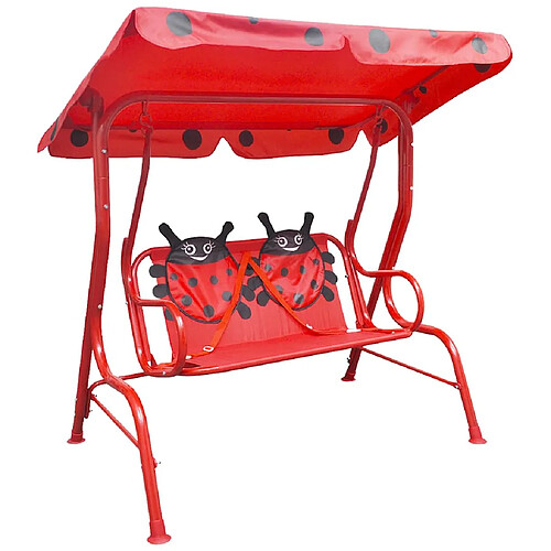 vidaXL Siège balançoire pour enfants - Rouge