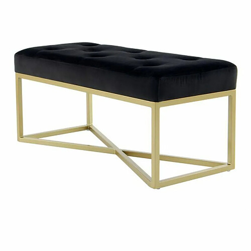 Paris prix Banc 2 places tissu - Noir