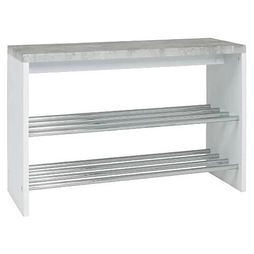 Pegane Banc avec rangement - Gris