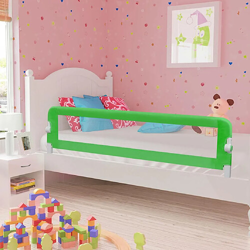 vidaXL Barrière de sécurité de lit - Vert
