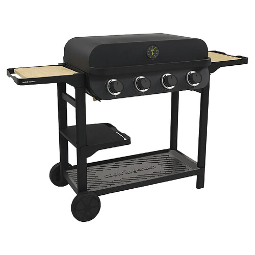 cook'in garden Barbecue au gaz, 4 brûleurs - Noir