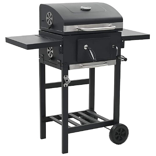 vidaXL Gril de barbecue charbon Noir
