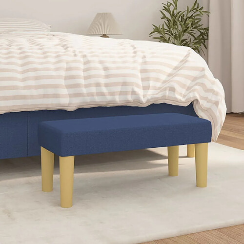 vidaXL Banc Bleu 70 cm - Tissu polyester