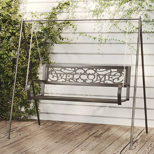 VidaXL Balancelle de jardin - Noir