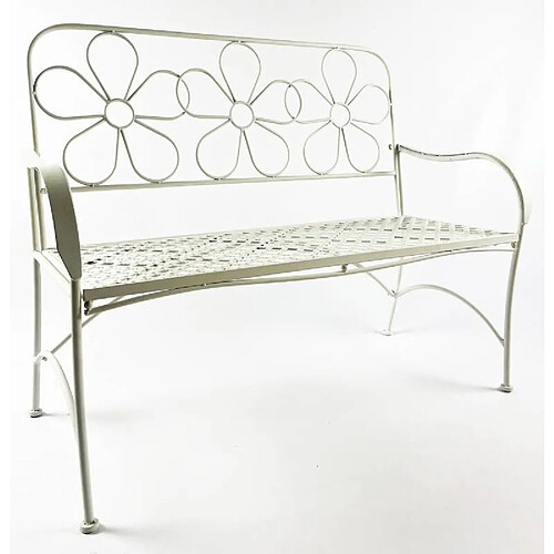 L'héritier du temps Banc de jardin Marguerite - Blanc