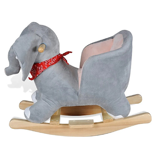 Helloshop26 Siège à bascule enfant - Tissu gris